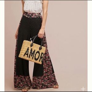 Farm Rio Anthropologie wide leg fun breezy pants